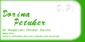 dorina petuker business card